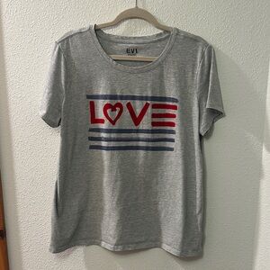 EV1 Casual White Love Graphic Tee